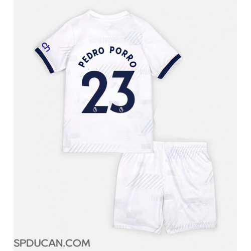 Dječji Nogometni Dres Tottenham Hotspur Pedro Porro #23 Domaci 2023-24 Kratak Rukav (+ Kratke hlače)